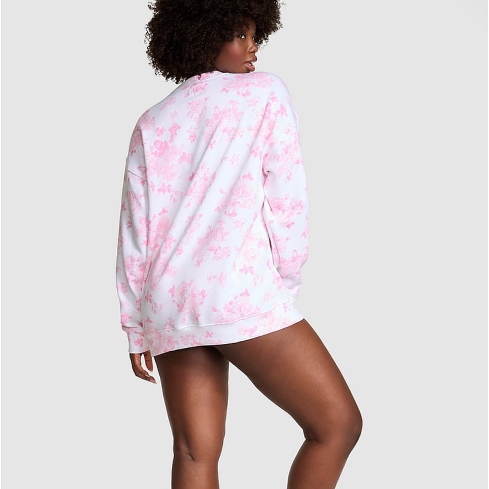 LoveShackFancy victoria’s secret PINK dog Top sweatshirt oversized bling NWT - Picture 6 of 7